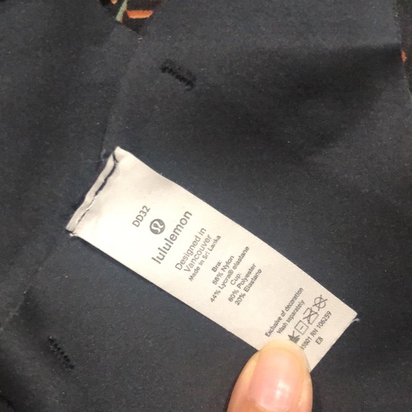 Lulu🍋 Enlite Bra Zip Front Formation Camo Deep Coal size 32DD - Picture 6 of 10